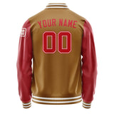 Custom Khaki Red Jacket Jb2222142218141818