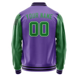 Custom Light Purple Emerald Green Jacket Jb2323242317241817