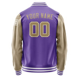 Custom Light Purple Light Khaki Jacket Jb2323252318251818