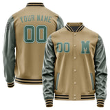 Custom Light Khaki Blue Green Jacket