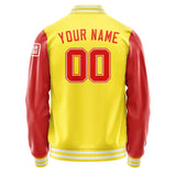 Custom Light Yellow Orange Red Jacket Jb2626122618121818