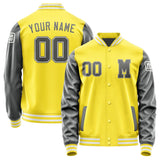 Custom Light Yellow Dark Grey Jacket