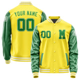 Custom Light Yellow Emerald Green Jacket