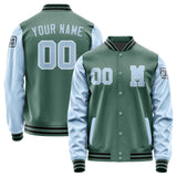 Custom Blue Green Light Blue Jacket Jb2727082717081817