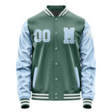 Custom Blue Green Light Blue Jacket Jb2727082718081818