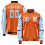 Custom Orange Light Blue Jacket