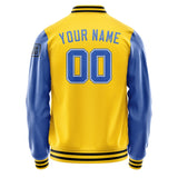 Custom Gold Sky Blue Jacket Jb3030093017091817