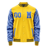 Custom Gold Sky Blue Jacket Jb3030093017091817