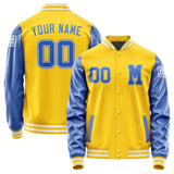 Custom Gold Sky Blue Jacket Jb3030093018091818