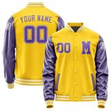 Custom Gold Light Purple Jacket Jb3030233018231818