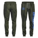 Custom Olive Sky Blue Pants