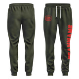 Custom Olive Orange Red Pants