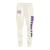 Custom Cream Light Purple Pants
