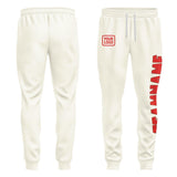 Custom Cream Orange Red Pants