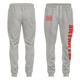 Custom Gray Orange Red Pants