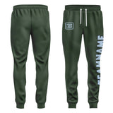 Custom Dark Green Light Blue Pants