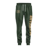 Custom Dark Green Light Khaki Pants