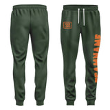 Custom Dark Green Orange Pants