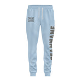 Custom Light Blue Dark Grey Pants