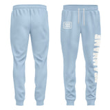 Custom Light Blue White Pants