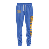 Custom Sky Blue Yellow Pants