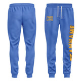 Custom Sky Blue Yellow Pants