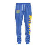 Custom Sky Blue Gold Pants