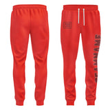 Custom Orange Red Crimson Red Pants