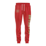 Custom Red Light Khaki Pants