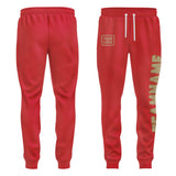 Custom Red Light Khaki Pants