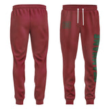 Custom Crimson Red Green Pants