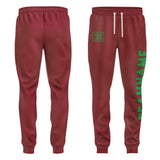 Custom Crimson Red Emerald Green Pants