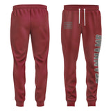 Custom Crimson Red Dark Grey Pants