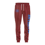 Custom Crimson Red Sky Blue Pants