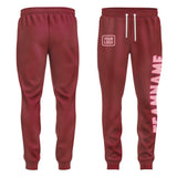 Custom Crimson Red Light Pink Pants