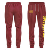 Custom Crimson Red Gold Pants