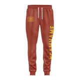 Custom Coral Red Yellow Pants