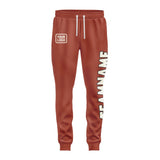 Custom Coral Red Cream Pants