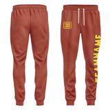 Custom Coral Red Gold Pants