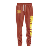 Custom Coral Red Light Yellow Pants