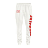 Custom White Orange Red Pants