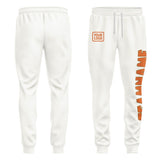 Custom White Orange Pants