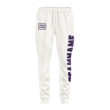 Custom White Purple Pants