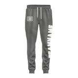 Custom Dark Grey White Pants