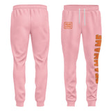 Custom Light Pink Orange Pants