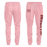 Custom Light Pink Crimson Red Pants
