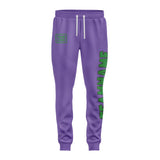 Custom Light Purple Emerald Green Pants