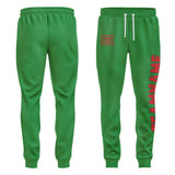 Custom Emerald Green Red Pants