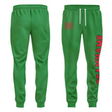 Custom Emerald Green Red Pants