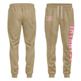 Custom Light Khaki Light Pink Pants